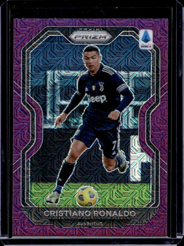 Cristiano Ronaldo 2020-21 Panini Chronicles Prizm Soccer #11 Purple Mojo Prizm