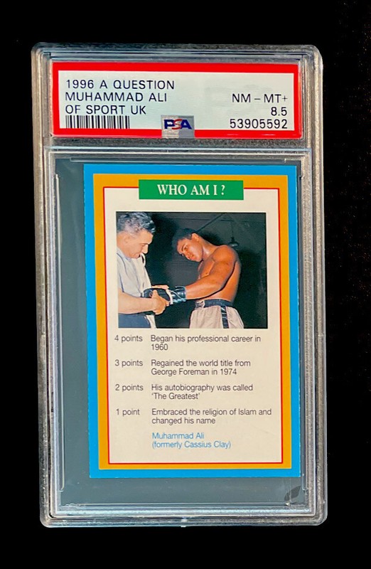 1996 A QUESTION OF SPORT UK MUHAMMAD ALI HOF POP 2 PSA 8.5 A3275552-592