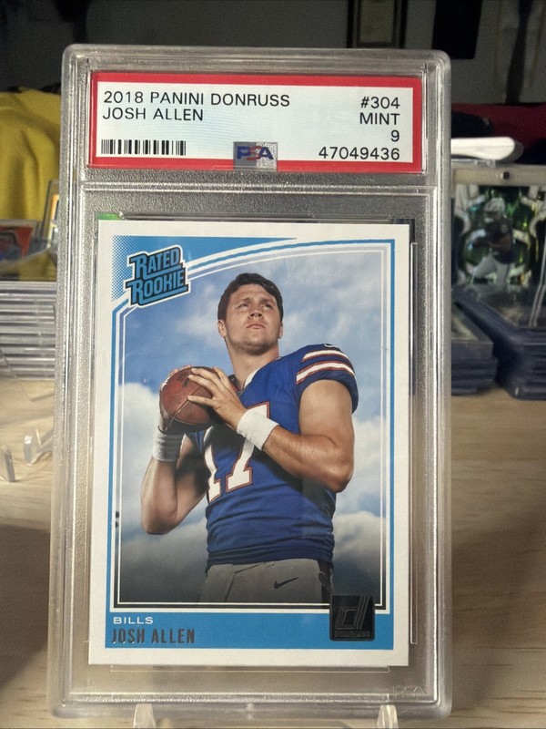 Josh Allen 2018 Panini Donruss Rated Rookie Card #304 PSA 9 Invest