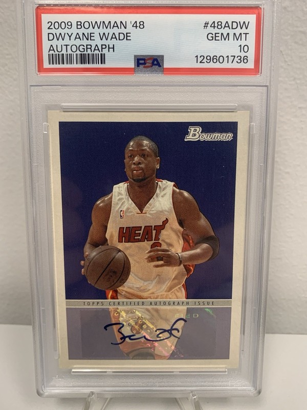 2009 Bowman 48 - Dwayne Wade Autograph PSA 10
