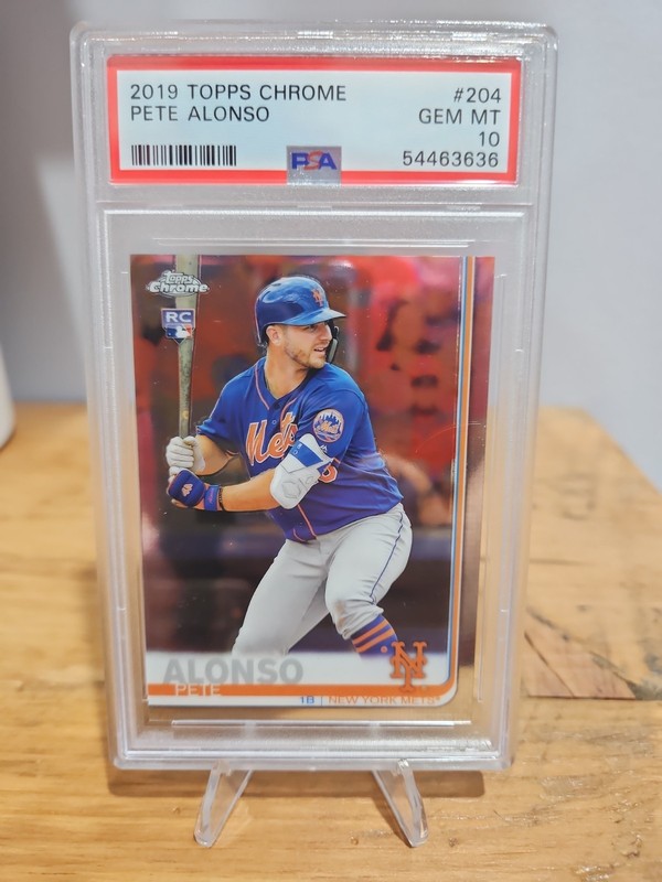 2019 Topps Chrome - Pete Alonso #204 (RC) Gem Mint PSA 10