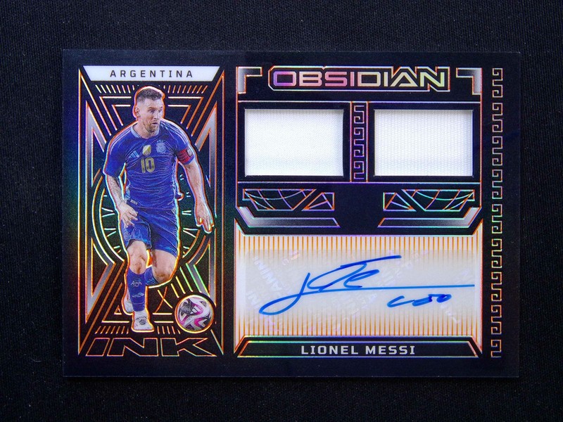 2023-24 Panini Obsidian Lionel Messi Dual Patch Auto Orange /25