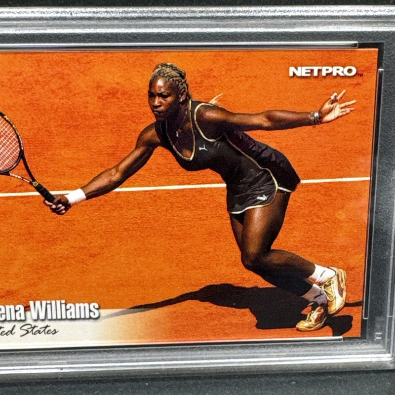 Serena Williams 2003 03 NETPRO #1 RC Rookie Card Tennis Graded Mint PSA 9 view 2