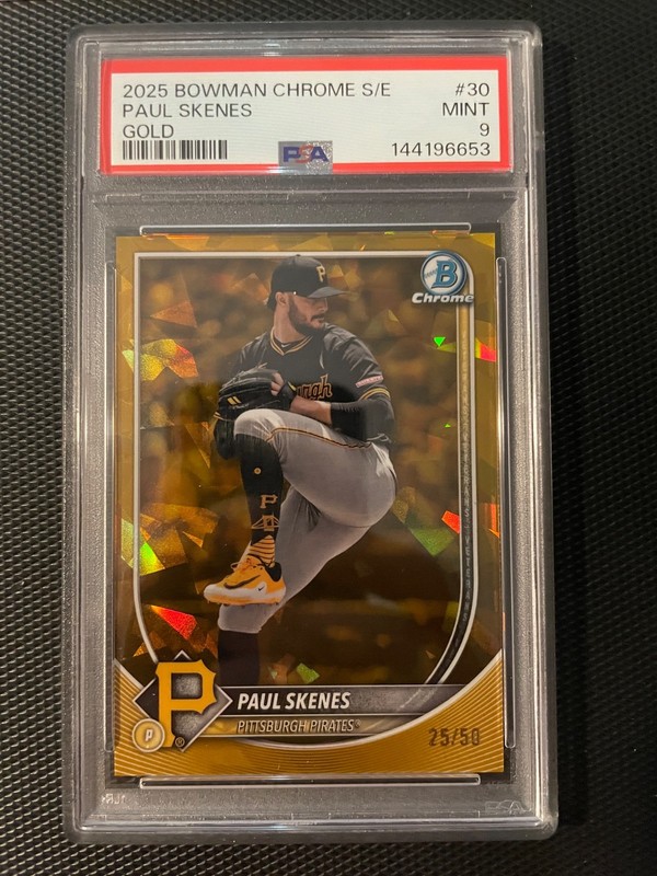 2025 Bowman Chrome Sapphire Edition Paul Skenes #30 Gold /50 PSA 9