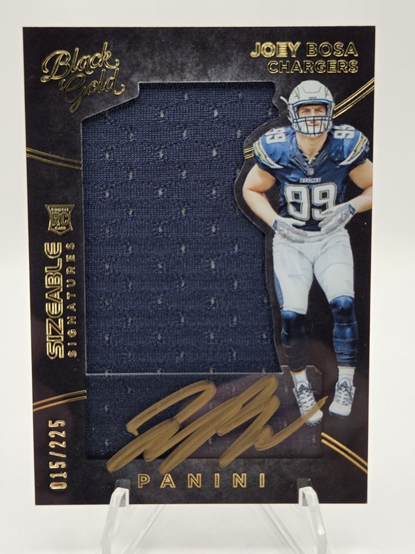 2016 Panini Black Gold ROOKIE PATCH SIZEABLE AUTO JOEY BOSA /225 RPA #84 RC