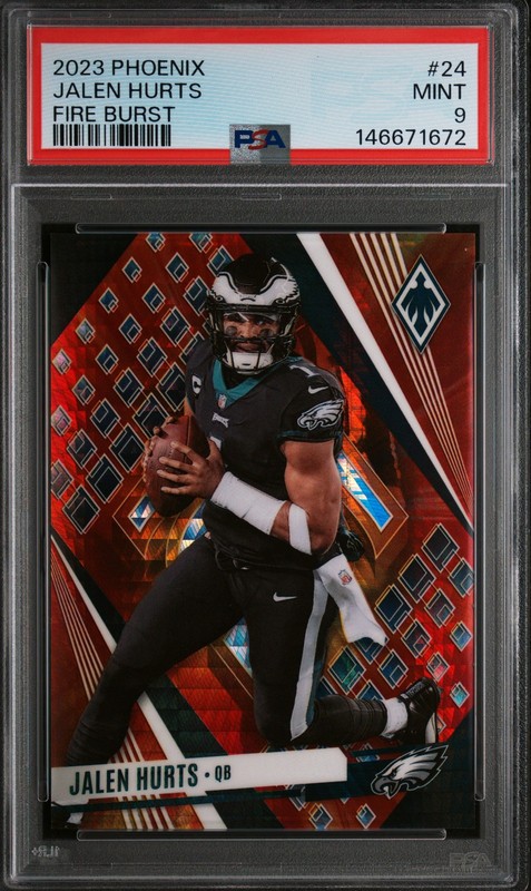 2023 Panini Phoenix JALEN HURTS /340 Fire Burst #24 PSA 9 MINT 🔥