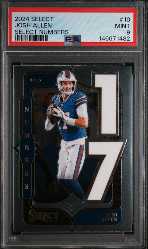 2024 Panini Select Select Numbers JOSH ALLEN #10 PSA 9 MINT ⭐
