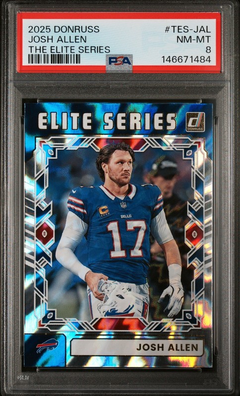 2025 Panini Donruss The Elite Series JOSH ALLEN #TES-JAL PSA 8 NM-MINT 😎