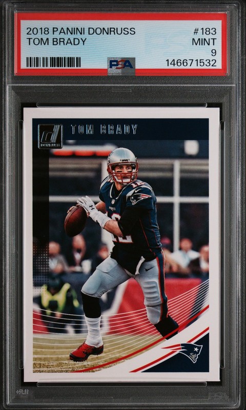 2018 Panini Donruss TOM BRADY #183 PSA 9 MINT ⭐
