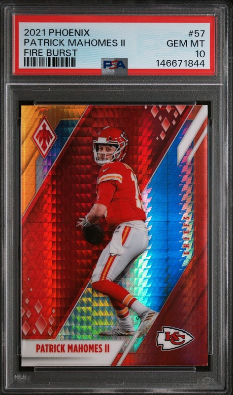 2021 Panini Phoenix PATRICK MAHOMES II Fire Burst #57 PSA 10 GEM MINT 🌟