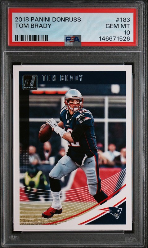 2018 Panini Donruss TOM BRADY #183 PSA 10 GEM MINT ⭐