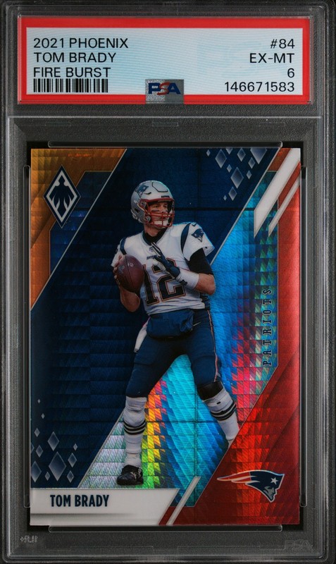 2021 Panini Phoenix TOM BRADY Fire Burst #84 PSA 6 EX-MT ⭐