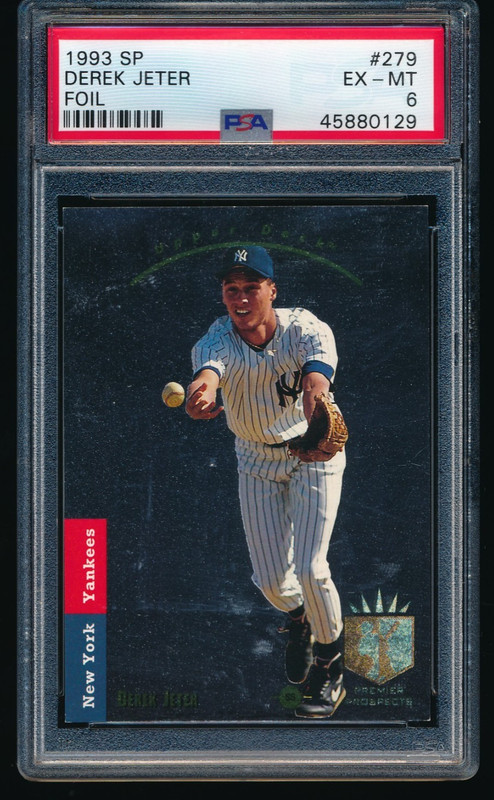 1993 Upper Deck SP Silver Foil #279 Derek Jeter Rookie Card PSA 6 EX-MT