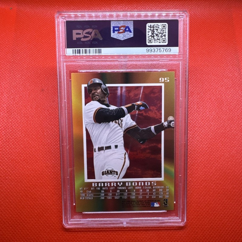 1997 Skybox E-X 2000 Barry Bonds #95 PSA 8 view 2