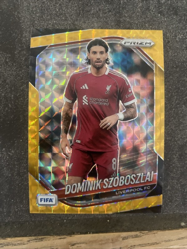 2025-26 Prizm FIFA Prizm Dominik Szoboszlai #94 Gold Prizm 07/10 Liverpool