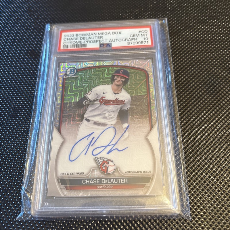 2023 Bowman Mega Chase Delauter Auto PSA 10