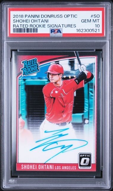 2018 Panini Donruss Optic Shohei Ohtani Rated Rookie Autograph Auto RC PSA 10