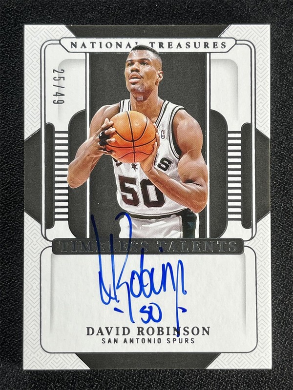 2024-25 Panini National Treasures David Robinson Timeless Talents Auto Spurs /49
