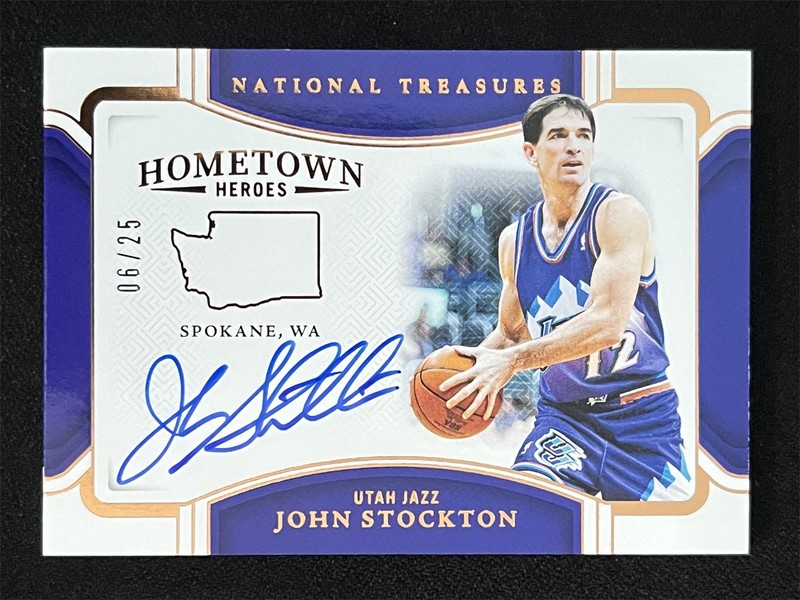 2024-25 Panini National Treasures John Stockton Hometown Heroes Auto Jazz /25
