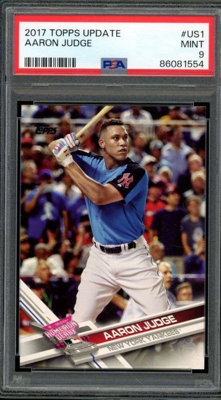 Aaron Judge Rookie Card 2017 Topps Update #US1 PSA 9