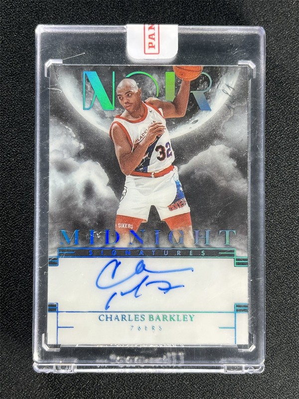 1/1 One Of One 2023-24 Panini Noir Charles Barkley Platinum Midnight Auto #MS-CB