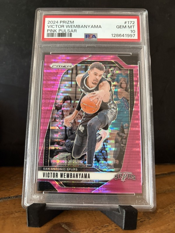 2024-25 Panini Prizm - Victor Wembanyama #172 Pink Pulsar Prizm /42 PSA 10 Pop 1