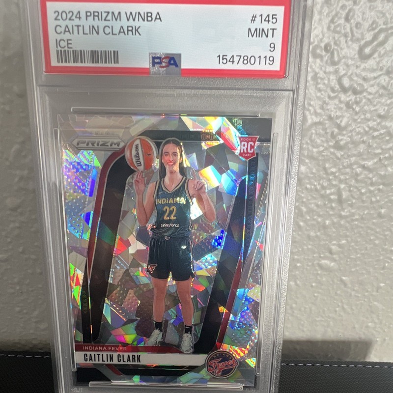 Panini 2024 Prizm WNBA Caitlin Clark #145 Ice Prizm RC PSA 9
