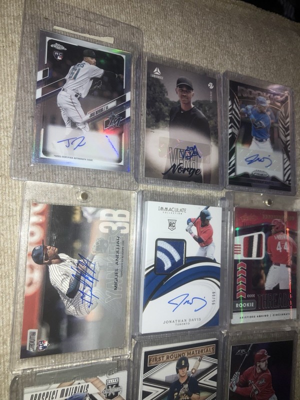10 x Topps Panini MLB Baseball Rookie Auto Patch Numbered RPA Jersey RC Cards view 2