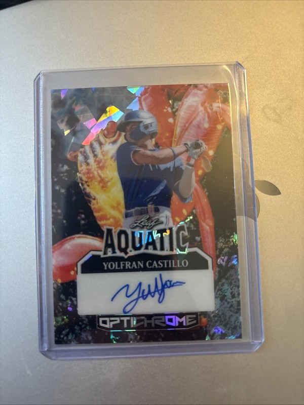 2025 Leaf Yolfran Castillo Optichrome Baseball Aquatic 1/1 Auto
