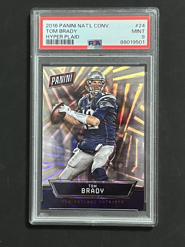 2016 Panini The National Tom Brady #24 Hyper Plaid /99 PSA 9
