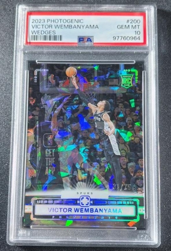 2023-24 Panini PhotoGenic Victor Wembanyama RC Diamond /75 PSA 10 Wrong Labeled