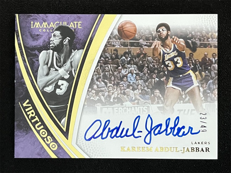 2024-25 Panini Immaculate Collection Kareem Abdul-Jabbar Virtuoso Auto /49