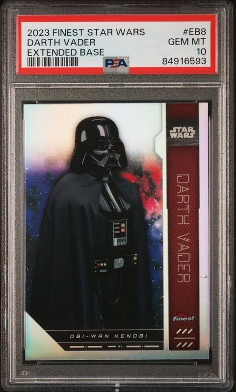 2023 TOPPS STAR WARS FINEST DARTH VADER EXTENDED BASE #EB8 PSA 10