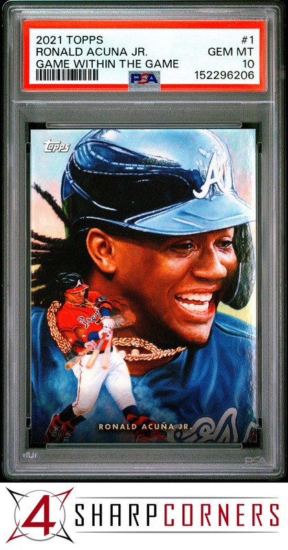2021 TOPPS GAME WITHIN THE GAME #1 RONALD ACUNA JR. PSA 10