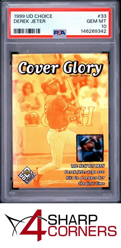 1999 UPPER DECK CHOICE #33 DEREK JETER YANKEES HOF PSA 10