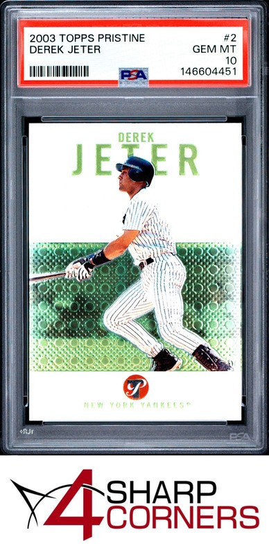 2003 TOPPS PRISTINE #2 DEREK JETER YANKEES HOF PSA 10