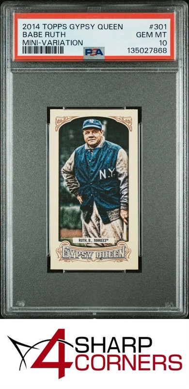 2014 TOPPS GYPSY QUEEN MINI #301 BABE RUTH HOF VARIATION POP 4 PSA 10