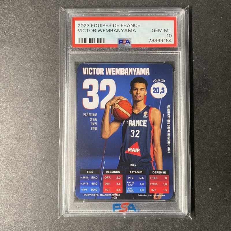 2023 Victor Wembanyama Equipes De France Slam Deck Team France PSA 10
