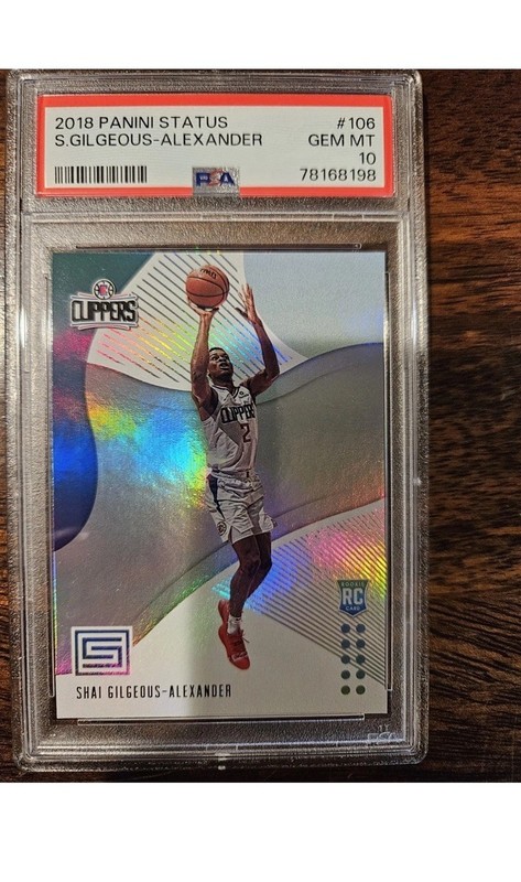 2018 Panini Status Shai Gilgeous-Alexander RC #106 PSA 10 Gem Mint! OKC Thunder!