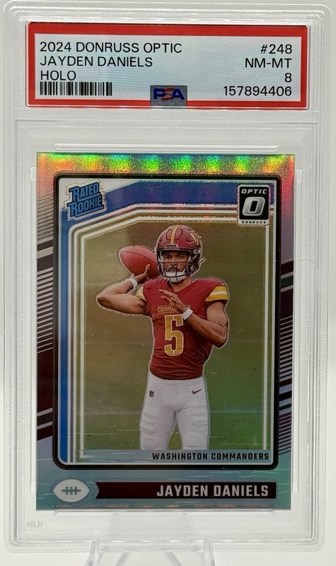 2024 Panini Donruss Optic - Rated Rookie Jayden Daniels #248 Holo Prizm PSA 8