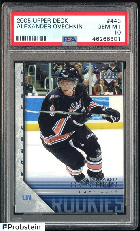 2005-06 Upper Deck Hockey Young Guns #443 Alexander Ovechkin RC Rookie PSA 10