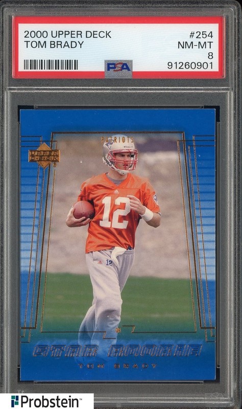 2000 Upper Deck #254 Tom Brady RC Rookie New England Patriots PSA 8 NM-MT