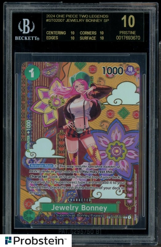 2024 One Piece Two Legends #ST02007 Jewelry Bonney SP BGS 10 BLACK LABEL