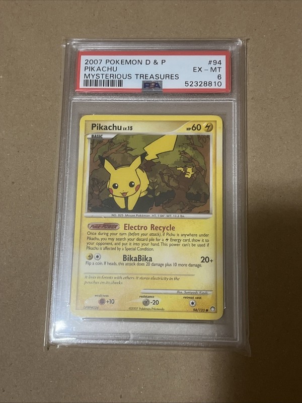 2007 Pikachu Mysterious Treasures 94/123 PSA 6  Pokemon Card