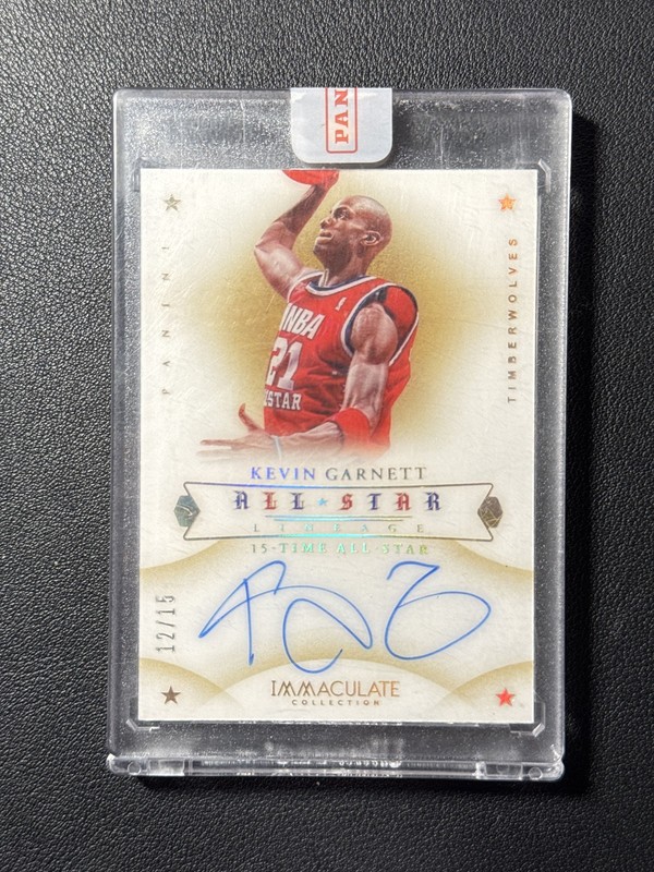 2019-20 Panini Immaculate All-Star Lineage Auto 12/15 Kevin Garnett