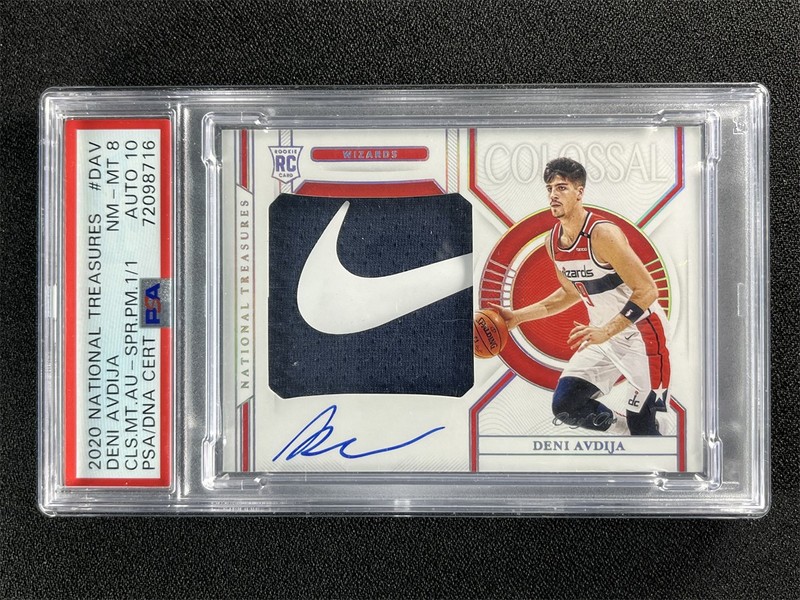 One Of One 1/1 2020 National Treasures Deni Avdija RC Nike Patch RPA PSA 10 Auto