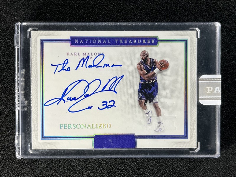 2016-17 Panini National Treasures Karl Malone Personalized Auto Black Box 1/1