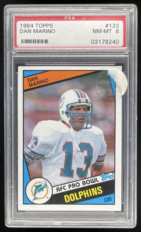1984 Topps #123 Dan Marino RC PSA 8