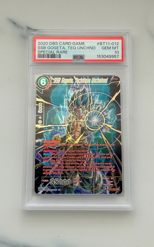 PSA 10 SSB Gogeta Technique Unchained BT11-012 SPR Dragon Ball Super Card view 1