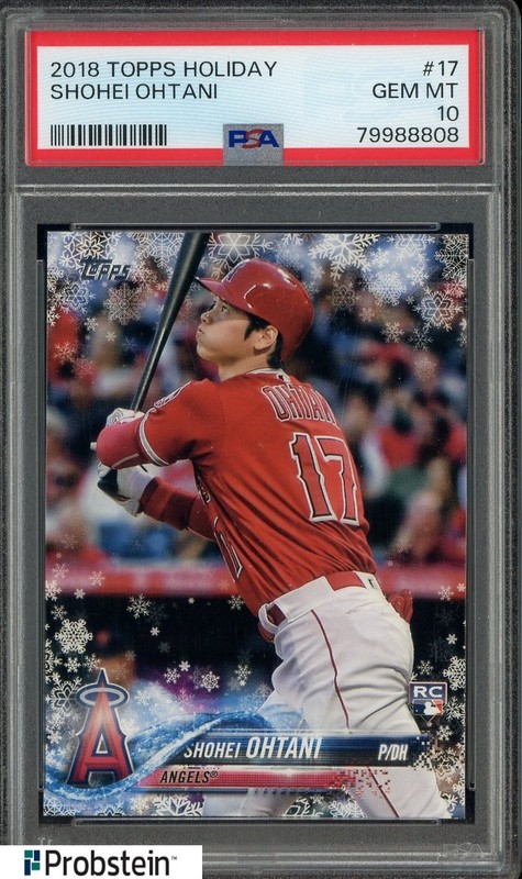 2018 Topps Holiday #17 Shohei Ohtani Angels RC Rookie PSA 10 GEM MINT